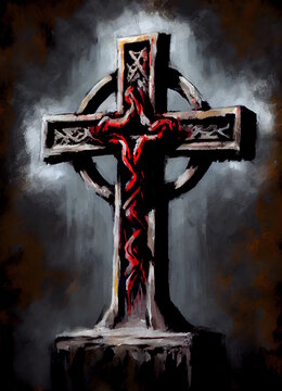 Abstract Gothic Christian Cross