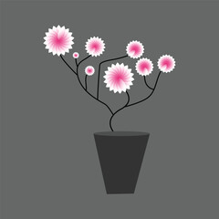 Vector Illustration of an Abstract flower  Tree