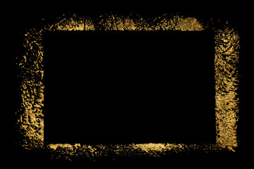 Background Gold Paint On Black Paper