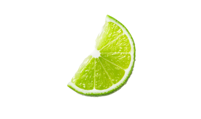 Juicy slice of lime isolated on transparent png