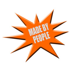 Illustration - Orange advertising star “Made by people” 