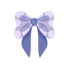 vector flat color illustration of tie ribbon