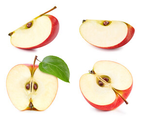 Fresh organic red apple isolated