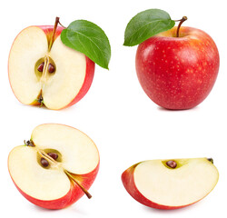 Fresh organic red apple isolated