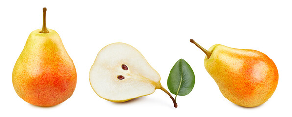 Fresh organic pears isolated
