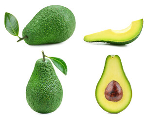 Fresh organic avocado isolated