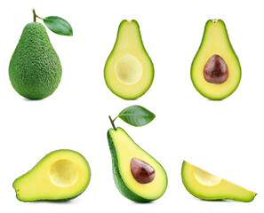 Fresh organic avocado isolated