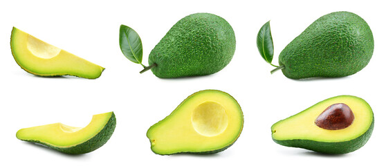 Fresh organic avocado isolated