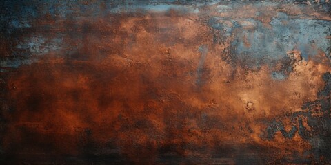 Rusted metal surface with a clear blue sky in the background. Perfect for industrial themes and concepts