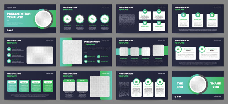 Modern presentation slide templates. Infographic elements template set for web, print, annual report brochure, business flyer leaflet marketing and advertising template. Vector Illustration.