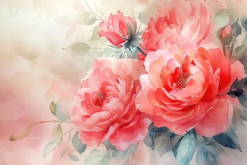 A beautiful painting featuring a bunch of pink flowers. Perfect for adding a touch of elegance and nature to any space