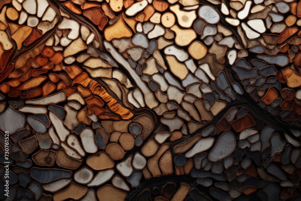 Poster a detailed view of a stained glass window. this image can be used for architectural design, religiou
