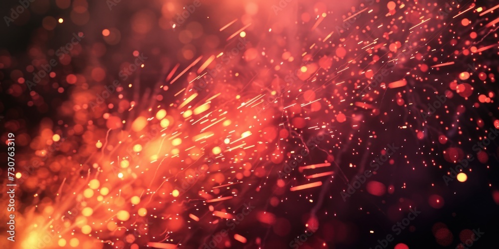 Poster a captivating close-up image of a fire with sparks shooting out. perfect for illustrating energy, ex
