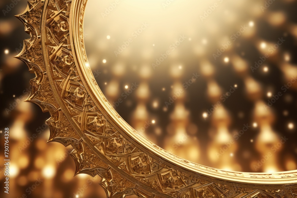 Poster A gold frame with a star pattern, perfect for adding a touch of elegance to any design project