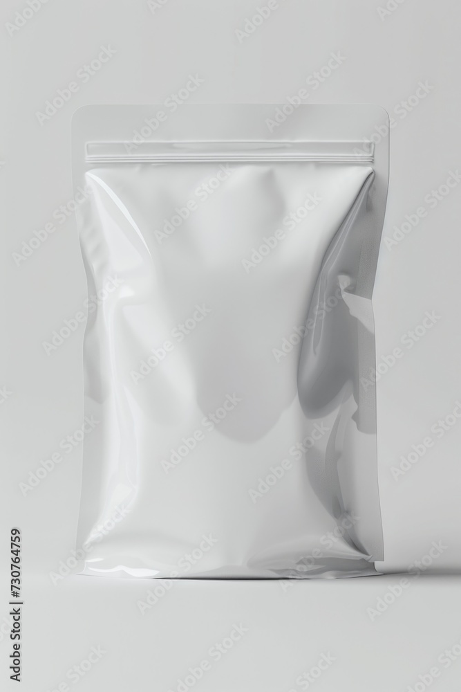 Poster a white plastic bag placed on a plain surface. suitable for various concepts and uses