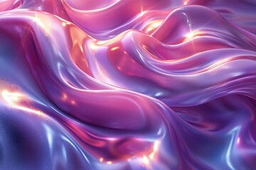 Purple Waves of Glitter: A Monthly Event Celebration Generative AI - obrazy, fototapety, plakaty