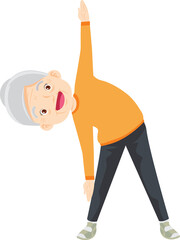 grand mother, old woman exercise