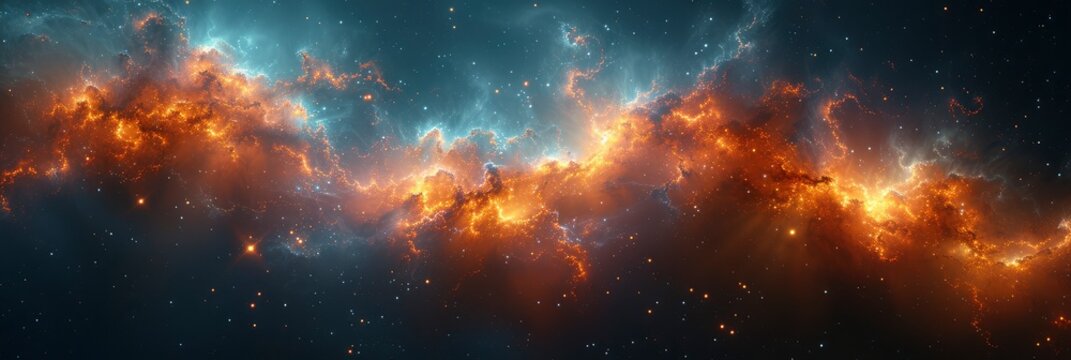 Deep Space Awesome Science Fiction Render, Background Banner HD