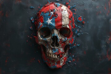 Red, White, and Blue Bone Art: A Tribute to Independence Generative AI