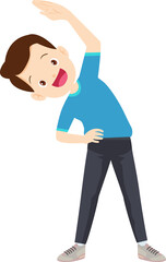 young man exercise actions body healthy