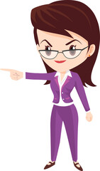 business woman standing character