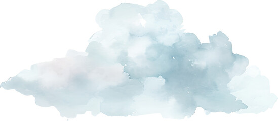 Watercolor cloud, sky, rain