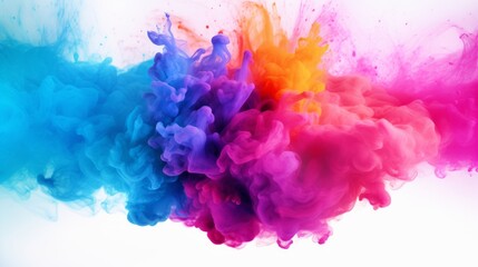 explosion of colored powder white background. abstract colored background. 