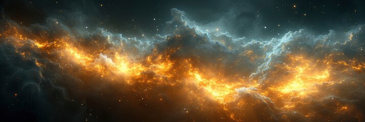 Image Nebula Deep Space Elements, Background Banner HD - obrazy, fototapety, plakaty
