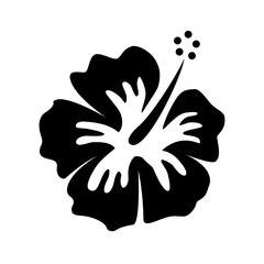 ハイビスカス（沖縄の花・黒）