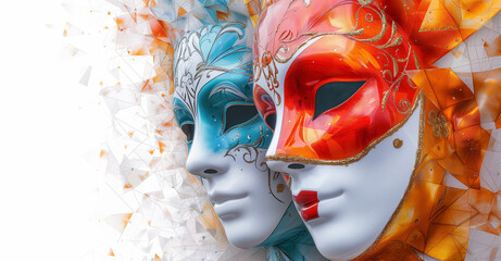 Colorful women Masks Compose a Living Artwork