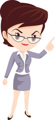 Fototapeta premium business woman standing character