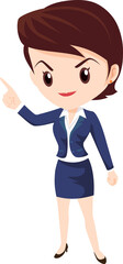 business woman standing character