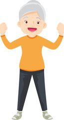 grand mother, old woman exercise