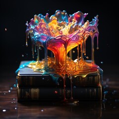 Colorful Book Art: A Rainbow of Creativity Generative AI