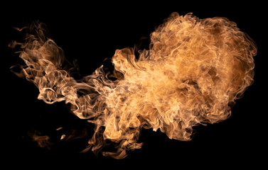 Explosion Swirl Bang Flame Fire Black Background