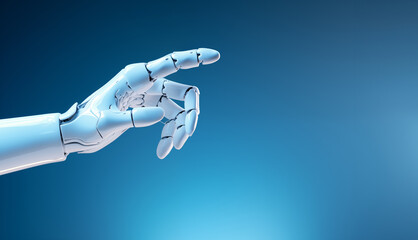 robot hand on blue background, innovation technology, artificial intelligence and industrial automation - 730776124