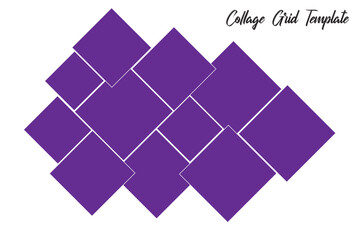 11 photo collage template. vector illustration, new collections