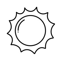 Sun line icon.