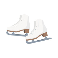 White female figure skates
