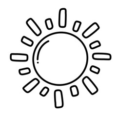 Sun line icon.