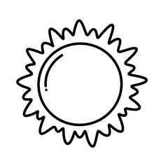 Sun line icon.