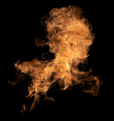 Explosion Swirl Bang Flame Fire Black Background