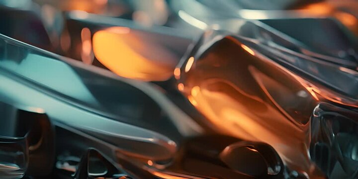 Colorful Glass Object, abstract wallpaper background 4K AI video