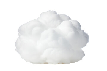 Puffy cloud isolated on transparent background Generative Ai