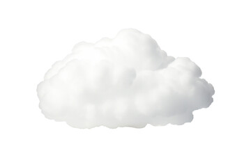 Puffy cloud isolated on transparent background Generative Ai