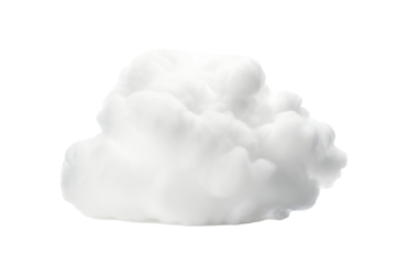 Puffy cloud isolated on transparent background Generative Ai