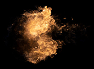 Explosion Swirl Bang Flame Fire Black Background