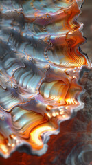macro texture of shell on the beach,ai