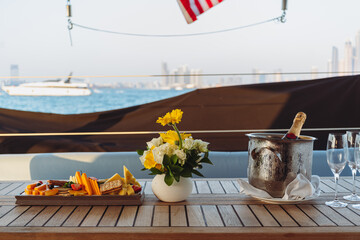 Luxury living onboard a motor yacht