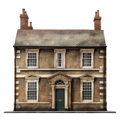 Georgian House isolated on transparent background